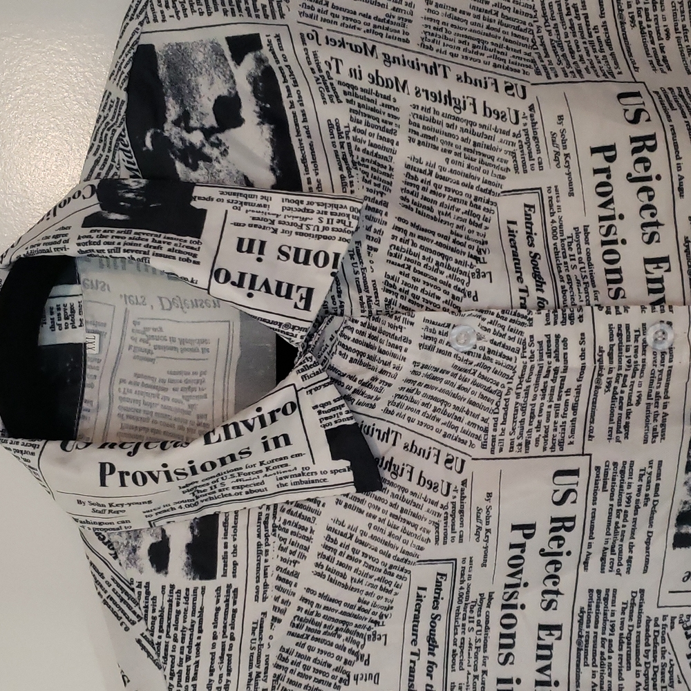 Front Page News Shirt Dress XXL - Picture 5 of 5